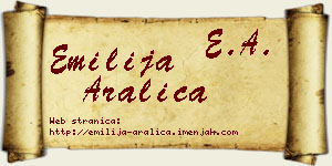 Emilija Aralica vizit kartica
